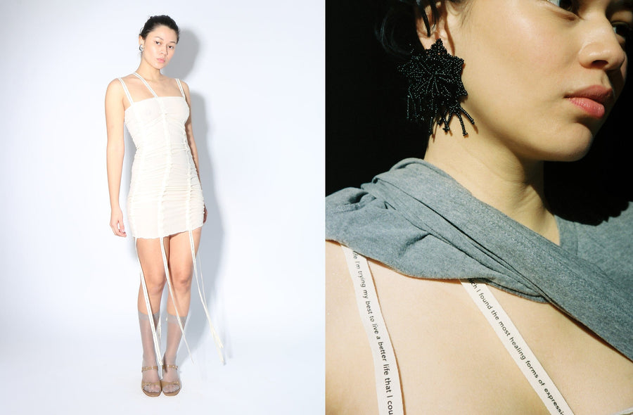 Maimoun Baserange Undyed Hewn Slip Dress