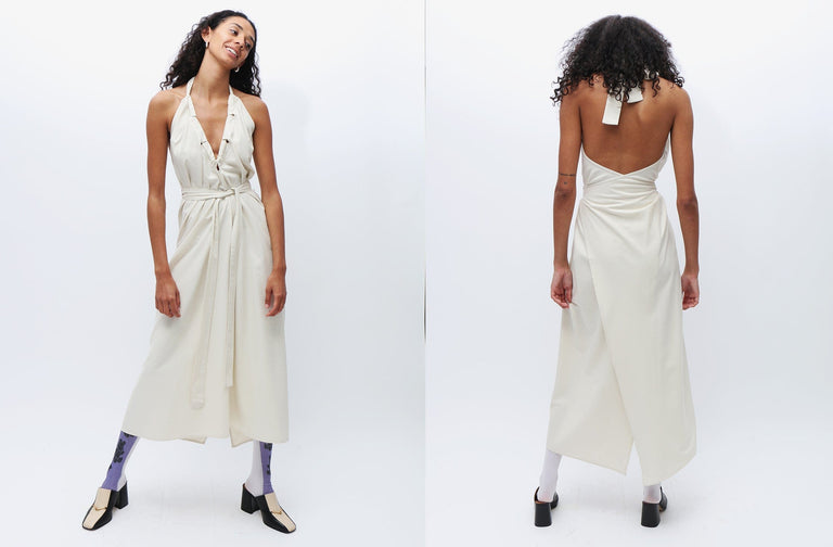 baserange node dress ノードドレス　ワイルドシルク Baserange ~ Undyed Node Dress | MAIMOUN