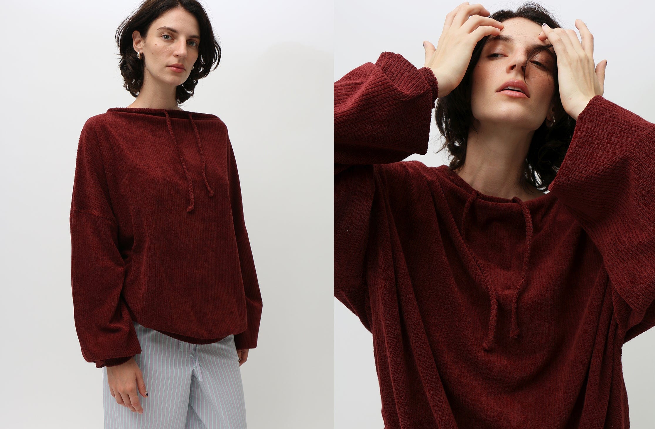 Maimoun Baserange Aster Brown Red Ran Sweatshirt