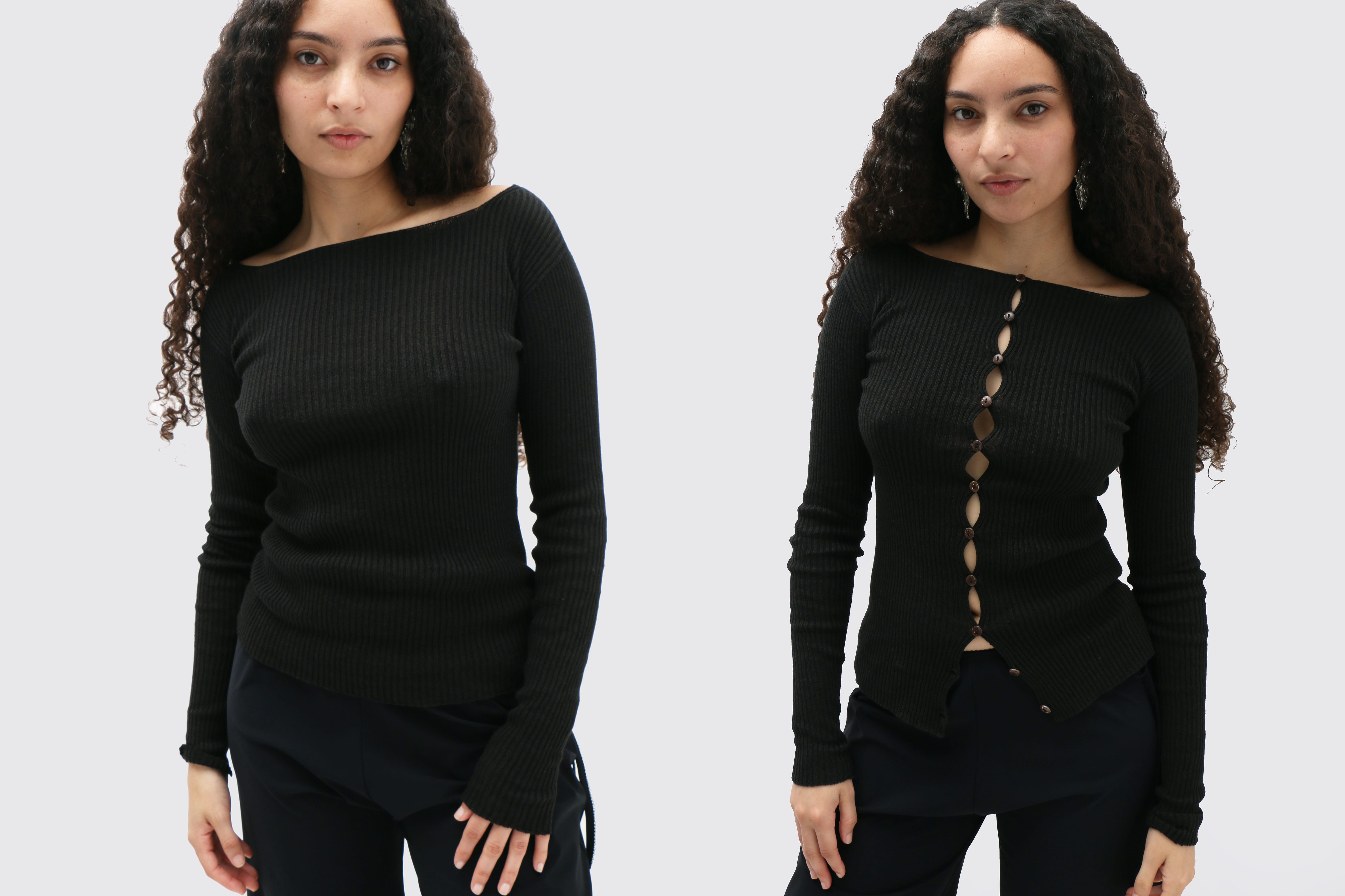 Maimoun Baserange Black Oder Long Sleeve Top
