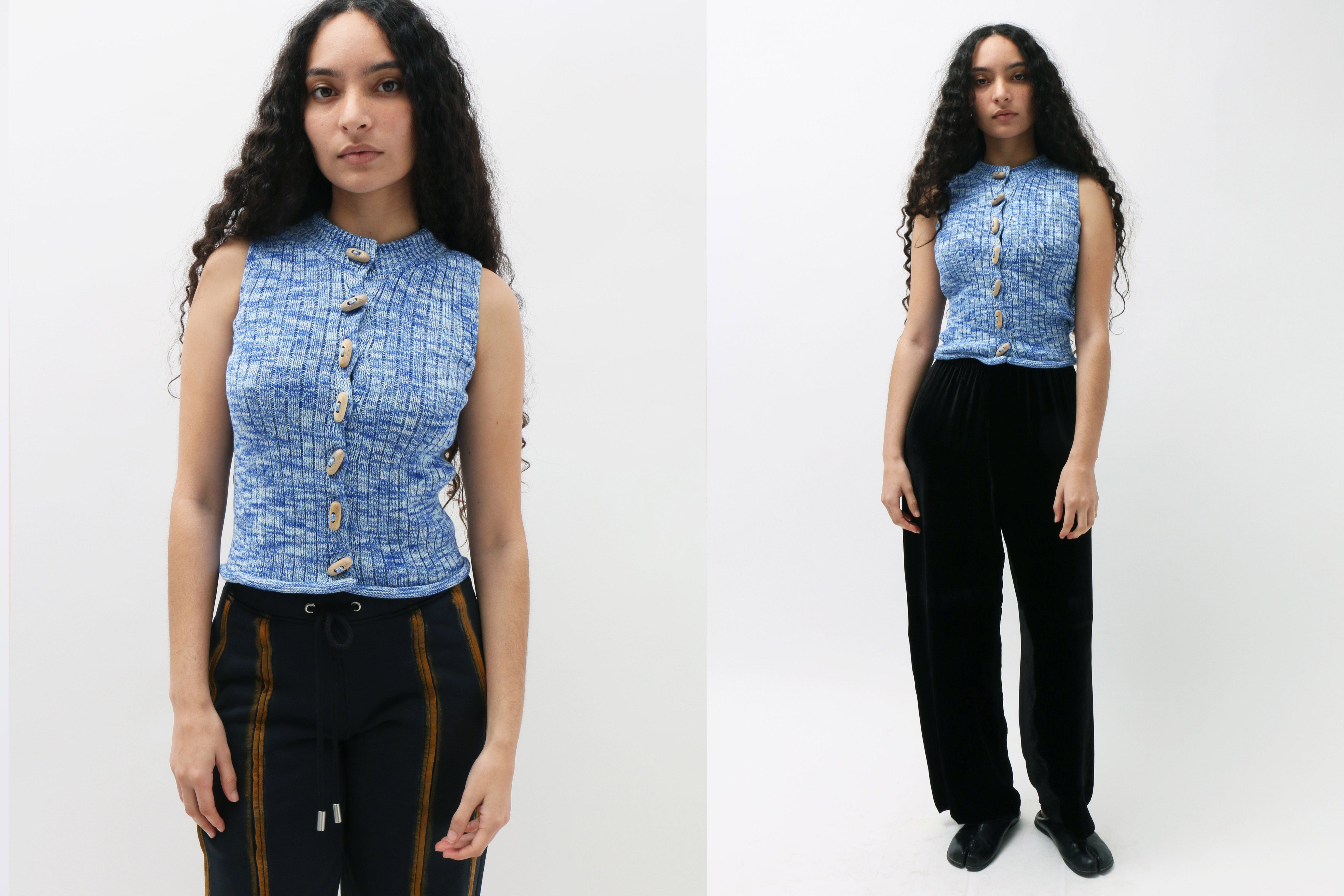 Maimoun Baserange Blue Drip Top