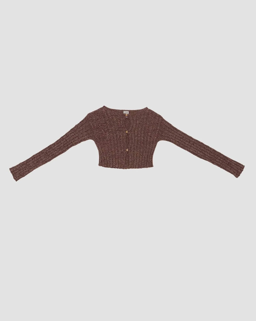 Baserange ~ Burgundy Melange Macau Cardigan | MAIMOUN