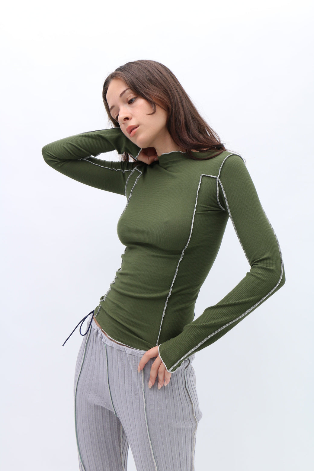 Baserange ~ Conto Green Omato Long Sleeve | MAIMOUN