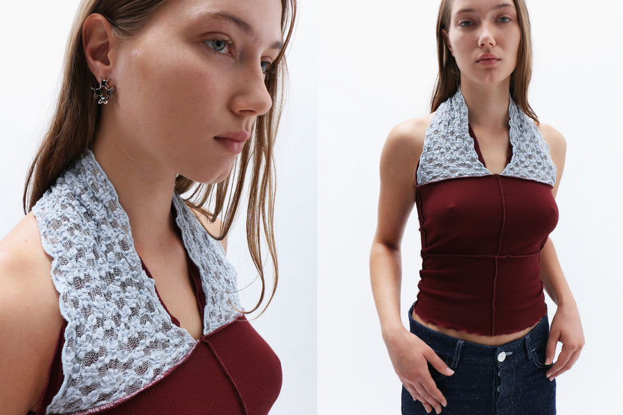 Maimoun Baserange Nara Red & Dona Blue Husk Top