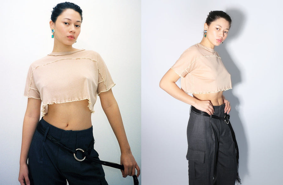 Maimoun Baserange Rosy Camel Sun Crop Tee