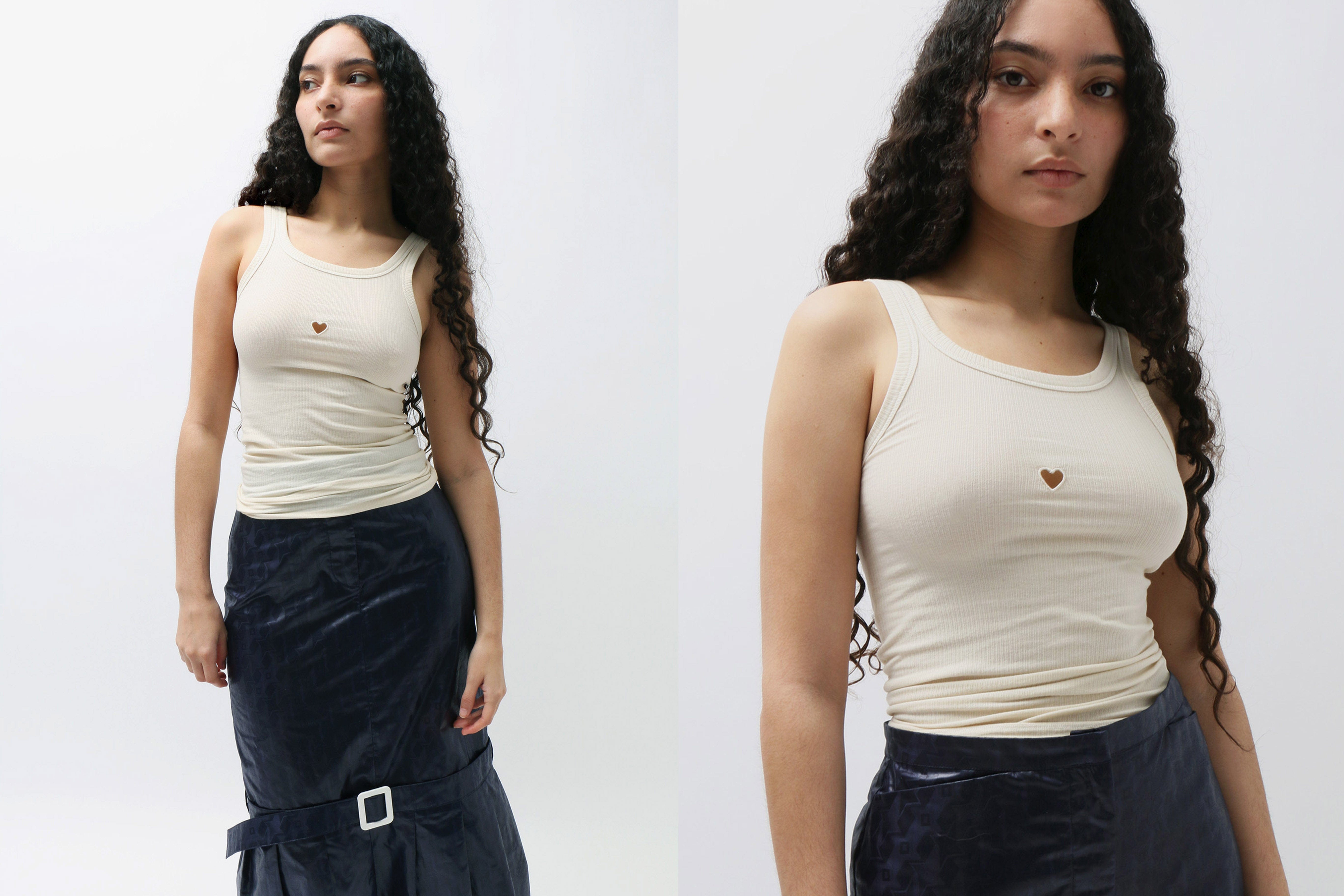 Maimoun Baserange Undyed Heart Tank