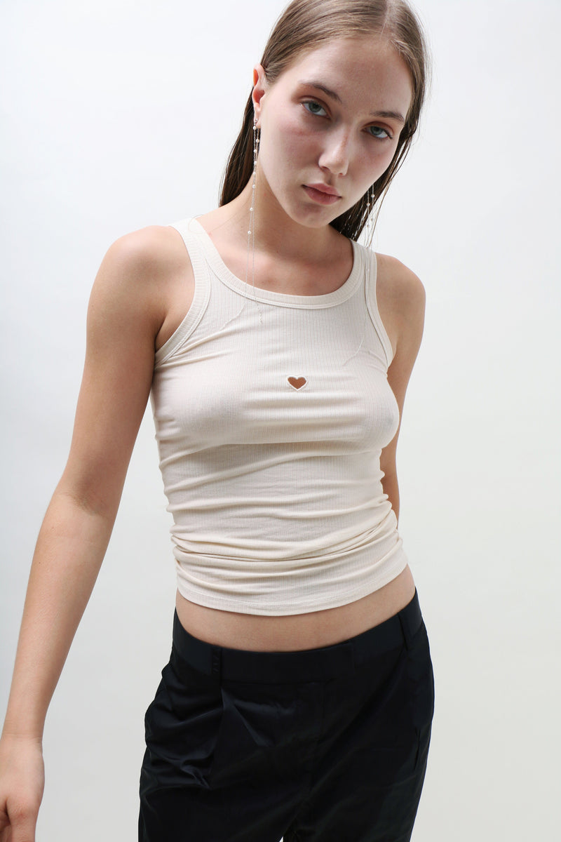 Baserange ~ Undyed Heart Tank | MAIMOUN