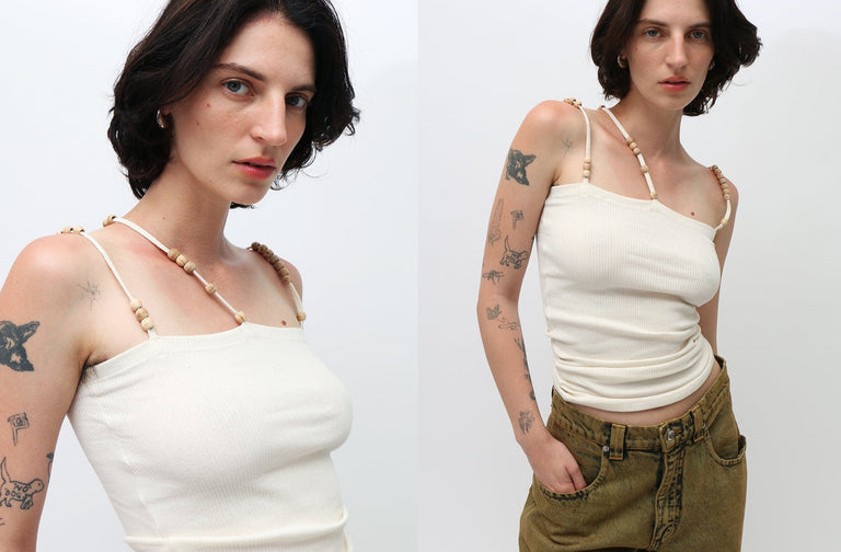 【新品未使用】BASERANGE Tav Tank XS Tav Tank Snaps in Assortment | Recycled cotton rib | en