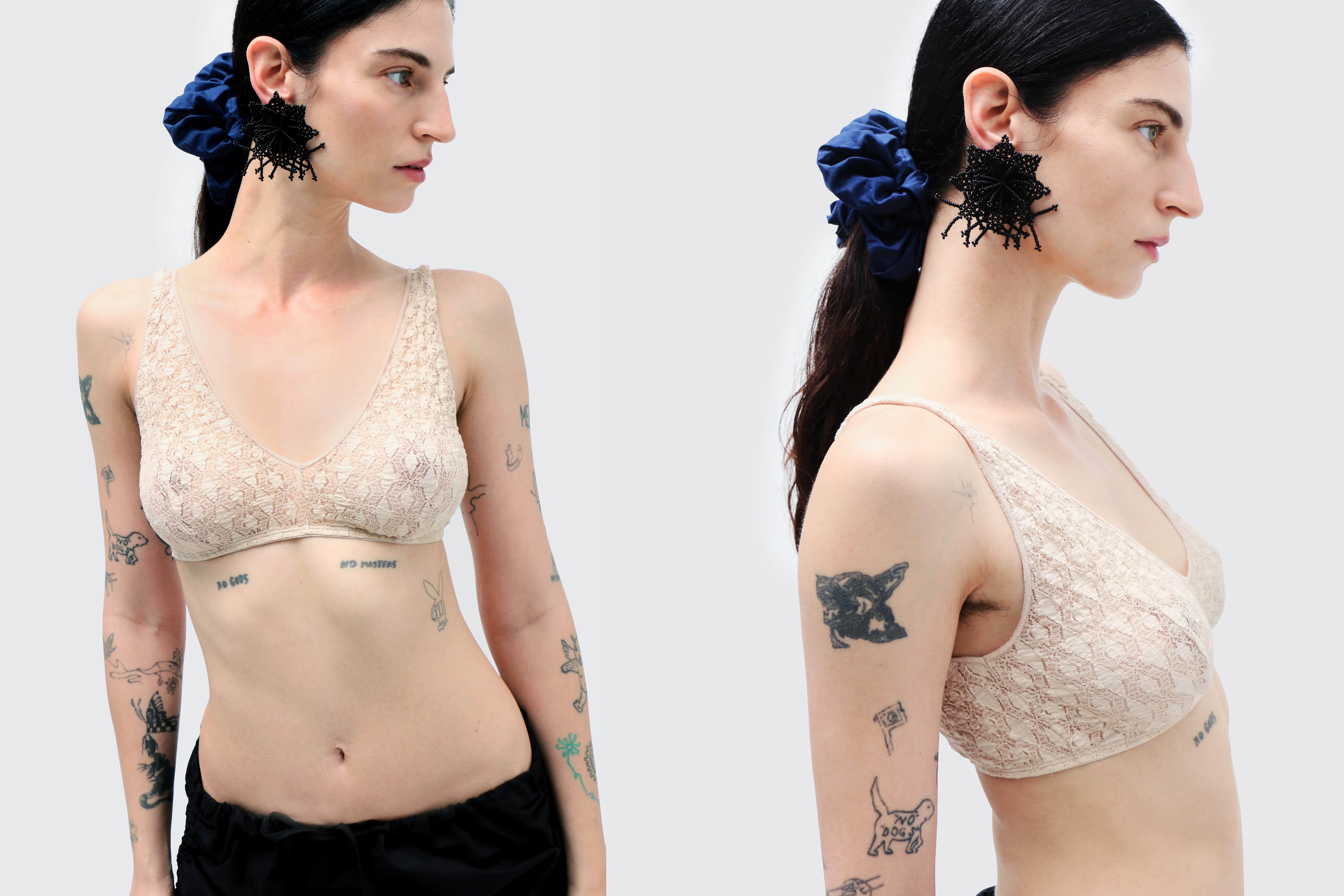 Baserange ~ Beige Crescent Bra | MAIMOUN