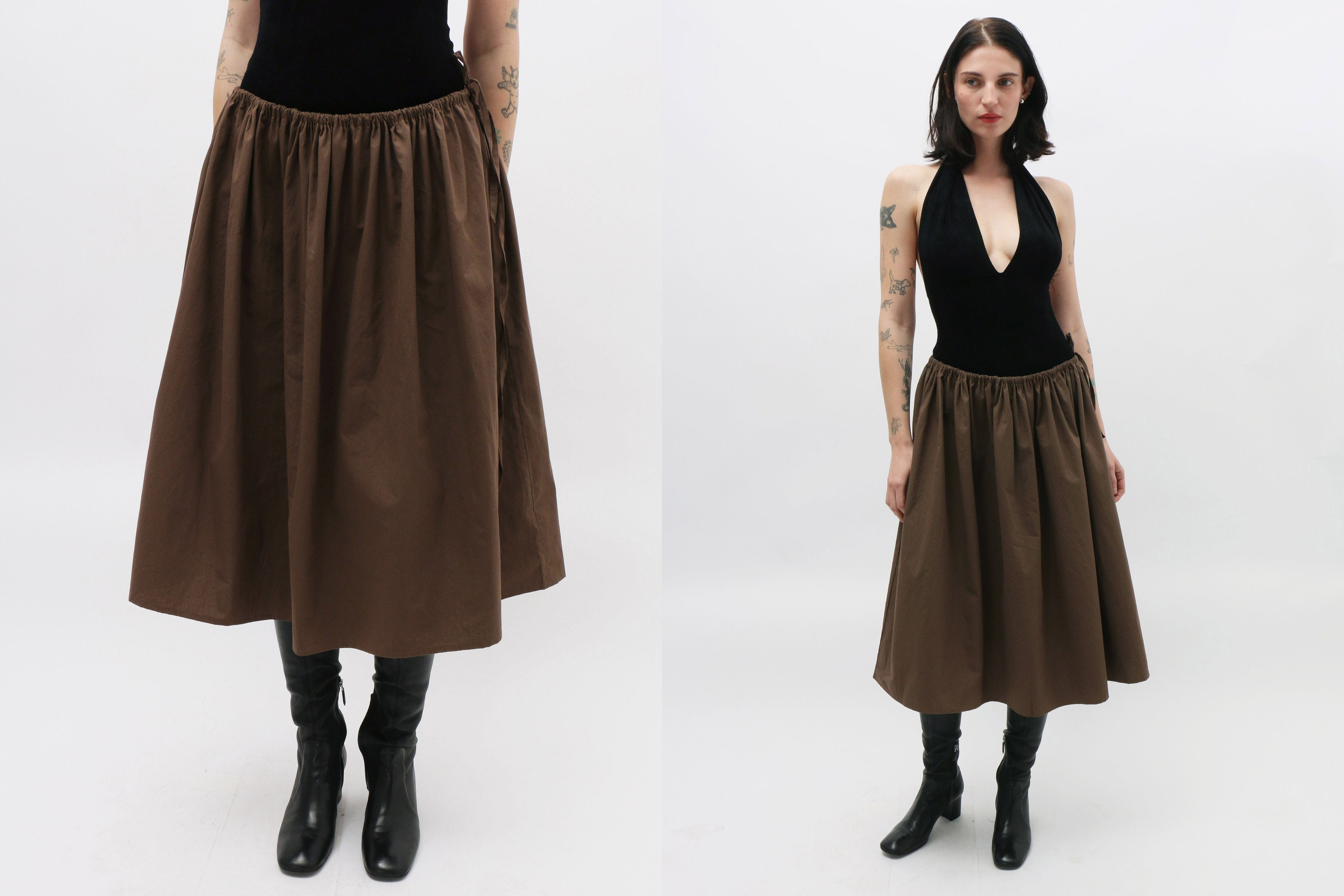 Maimoun Brooke Callahan Brown Tie Skirt