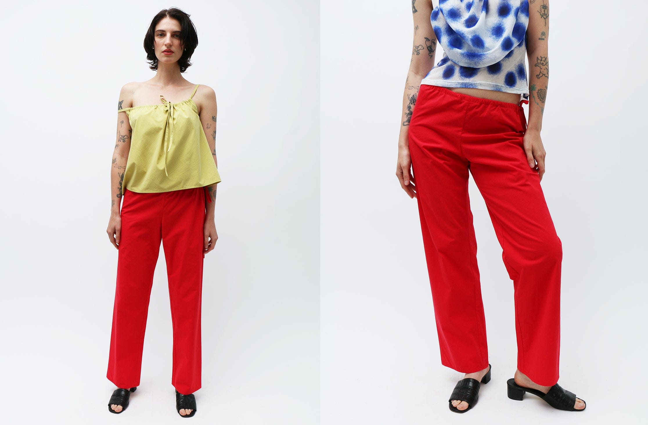 L'Academie Callahan Pant in Red XSmall hotsell New Womens Wide Leg Satin Trousers