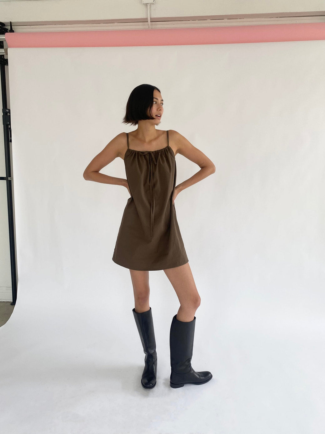 Brooke Callahan ~ Brown Bow Dress | MAIMOUN M Brooke Callahan ~ Brown Bow Dress | MAIMOUN M
