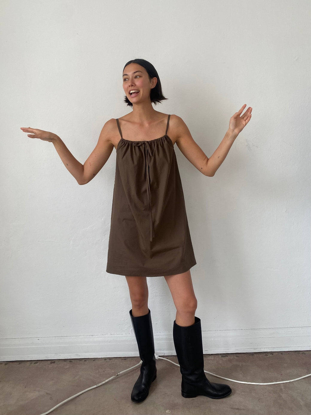 Brooke Callahan ~ Brown Bow Dress