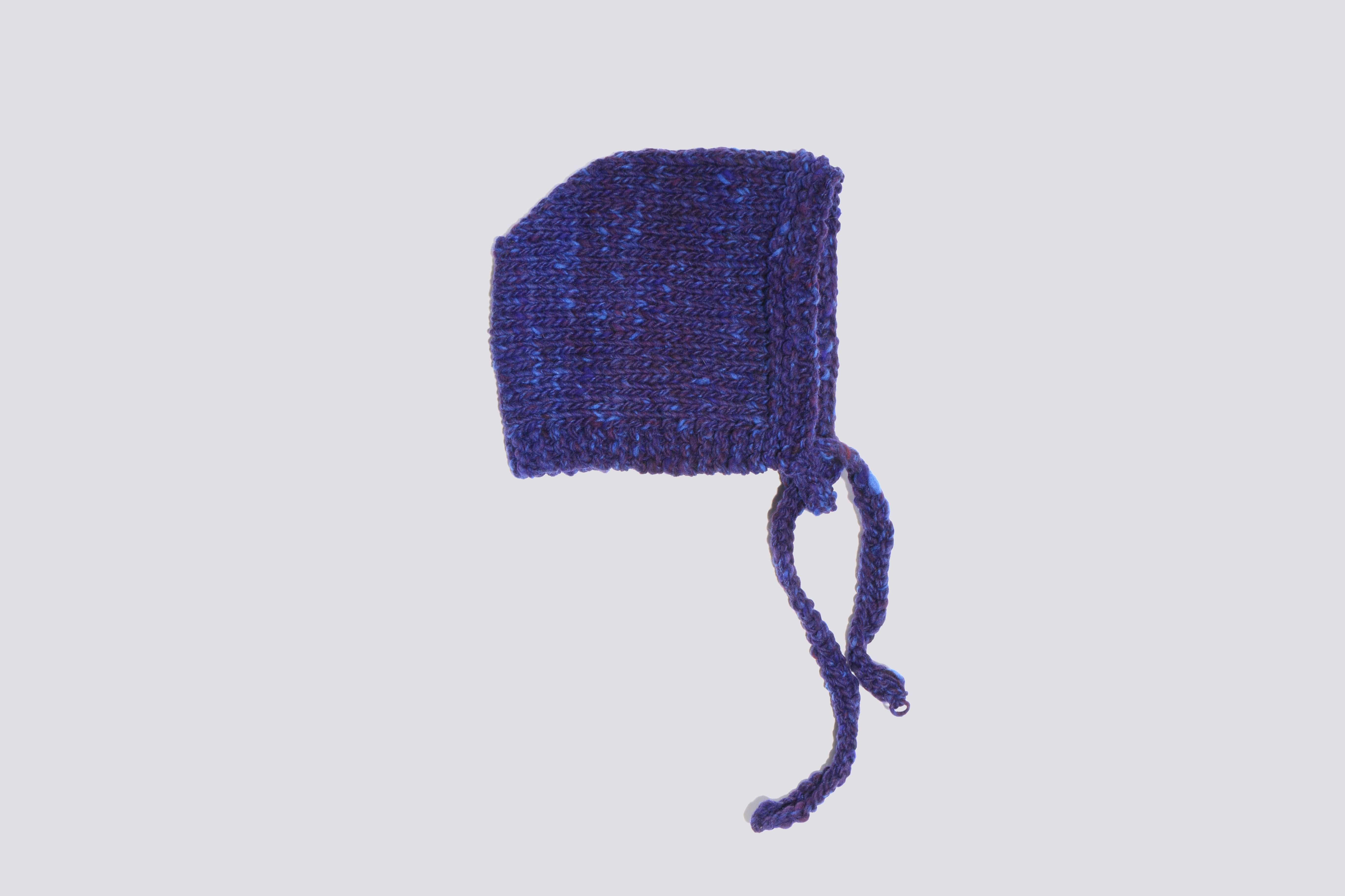 Maimoun Clyde Azure Fleck Knit Bonnet