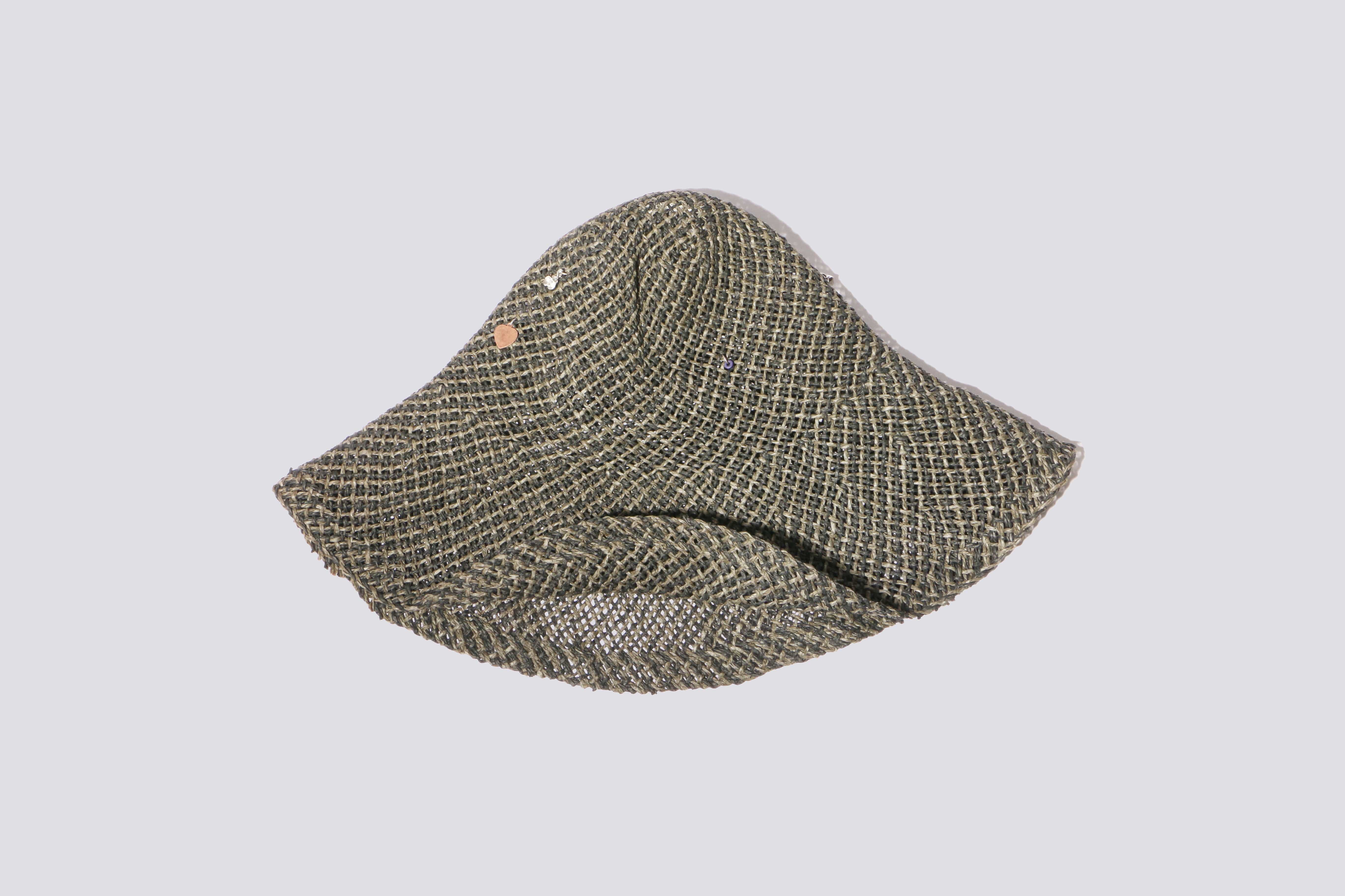 Maimoun Clyde Charcoal Weave Charm Hat