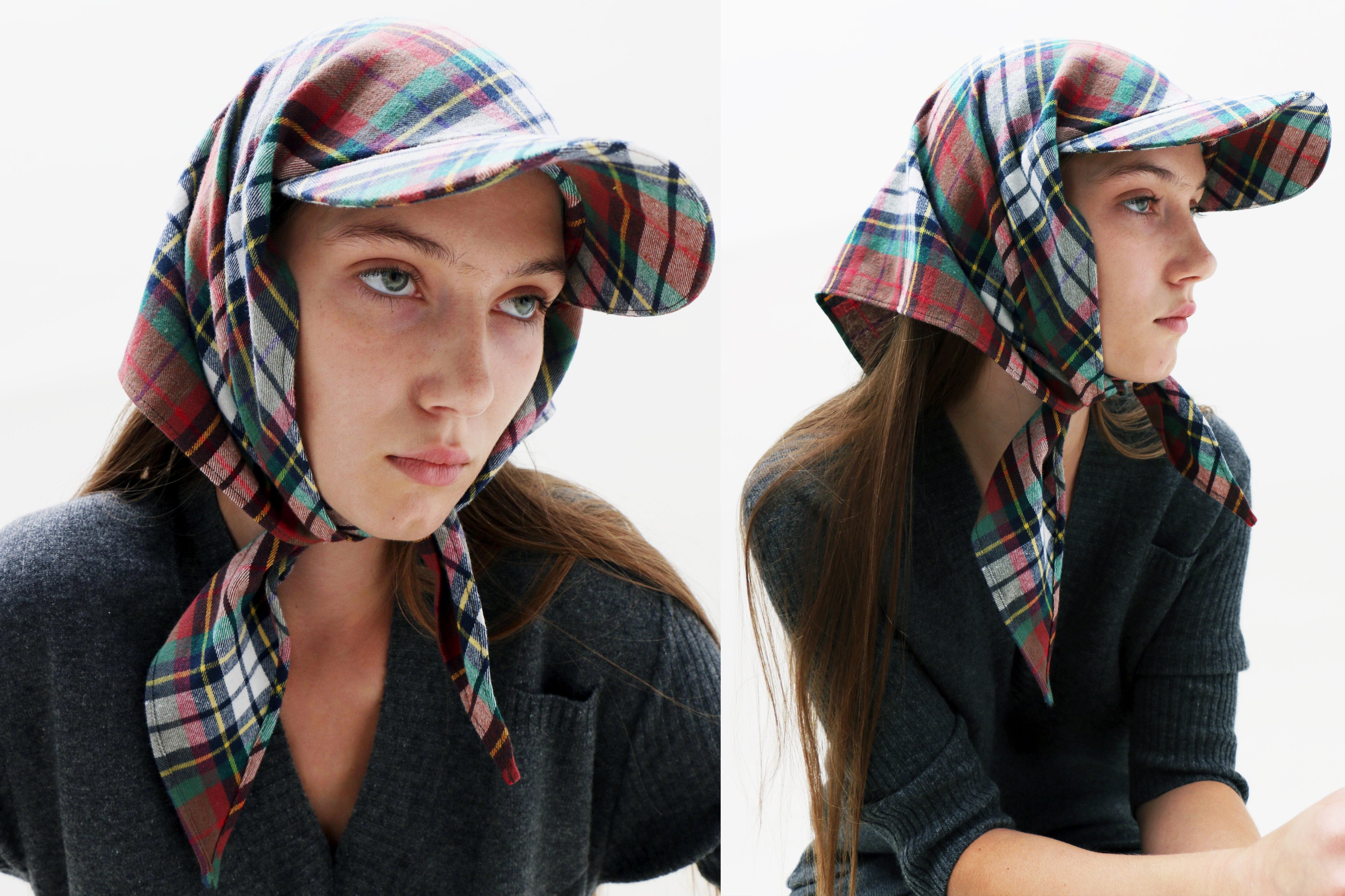 Maimoun Clyde Trad Plaid Brim Scarf