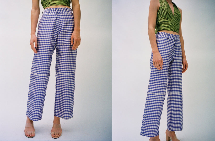 Maimoun Coming of Age Purple Gingham Pant