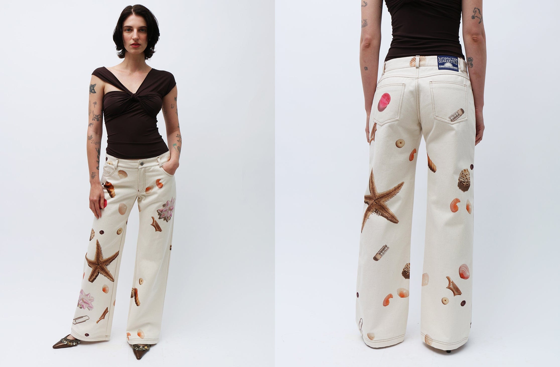 Maimoun Constanca Entrudo Seastar Printed Denim Trousers