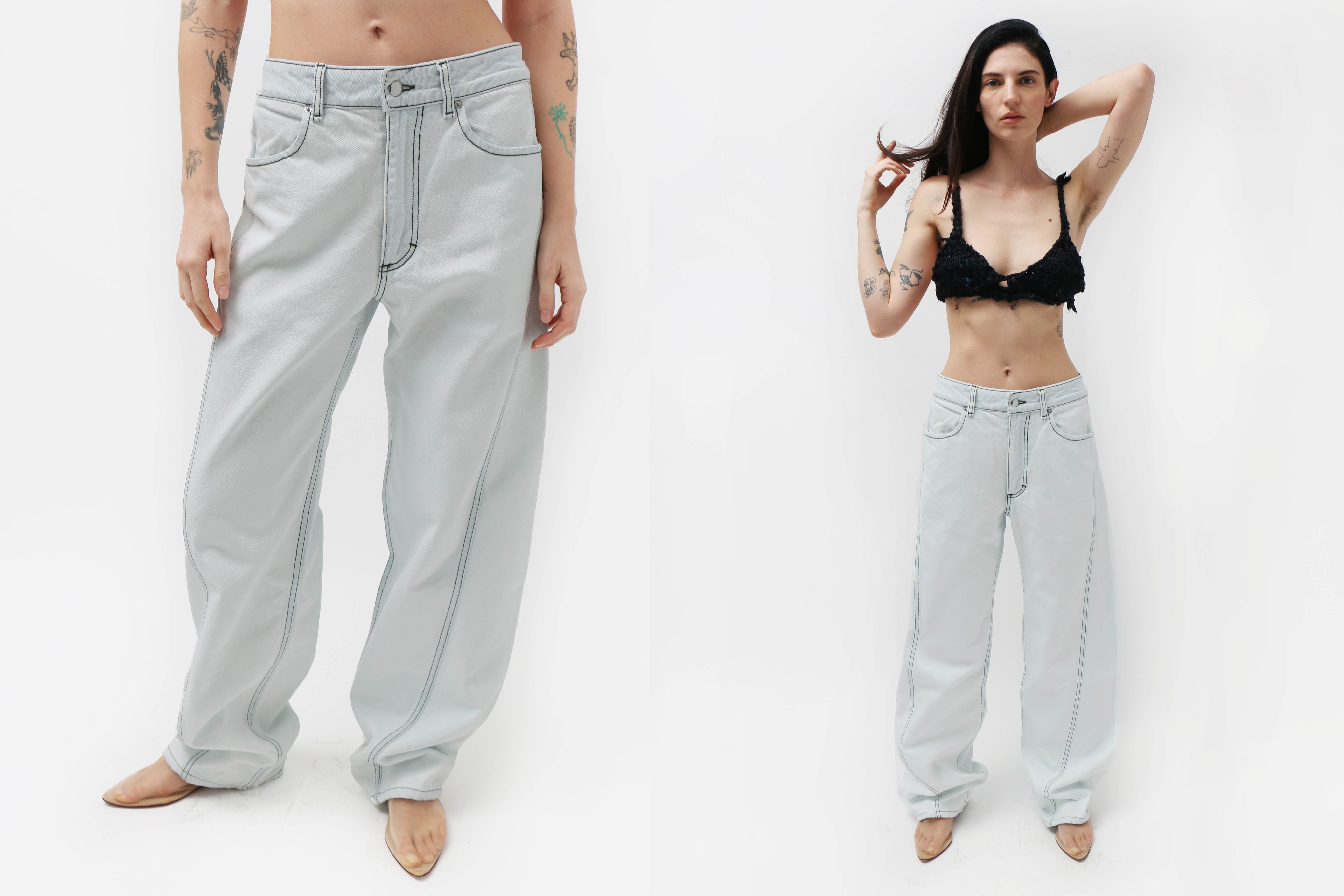 Maimoun Eckhaus Latta Chalk Bend Jeans