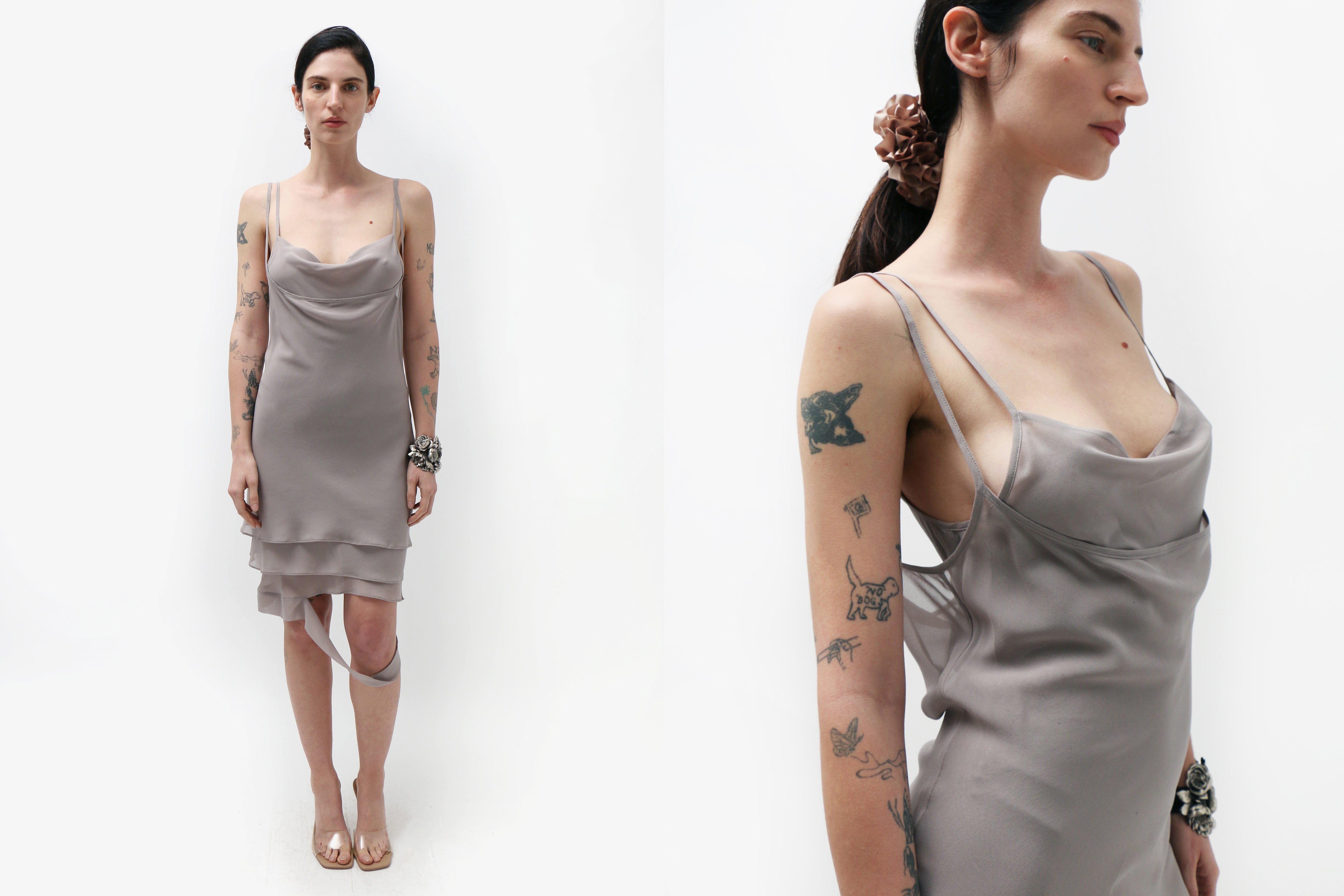 Maimoun Eckhaus Latta Fog Petal Dress