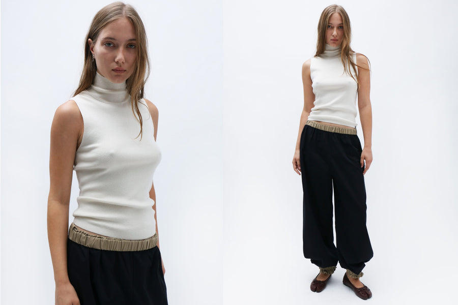 Maimoun Extreme Cashmere Bone n°502 Collo Tank