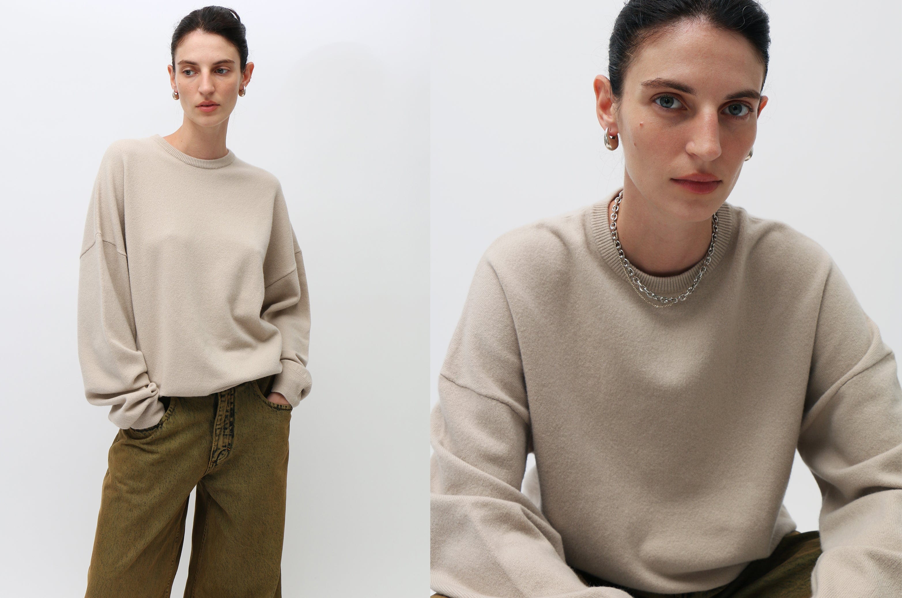 トップス extreme cashmere extreme cashmere crewneck sweater unisex – 53 crew hop