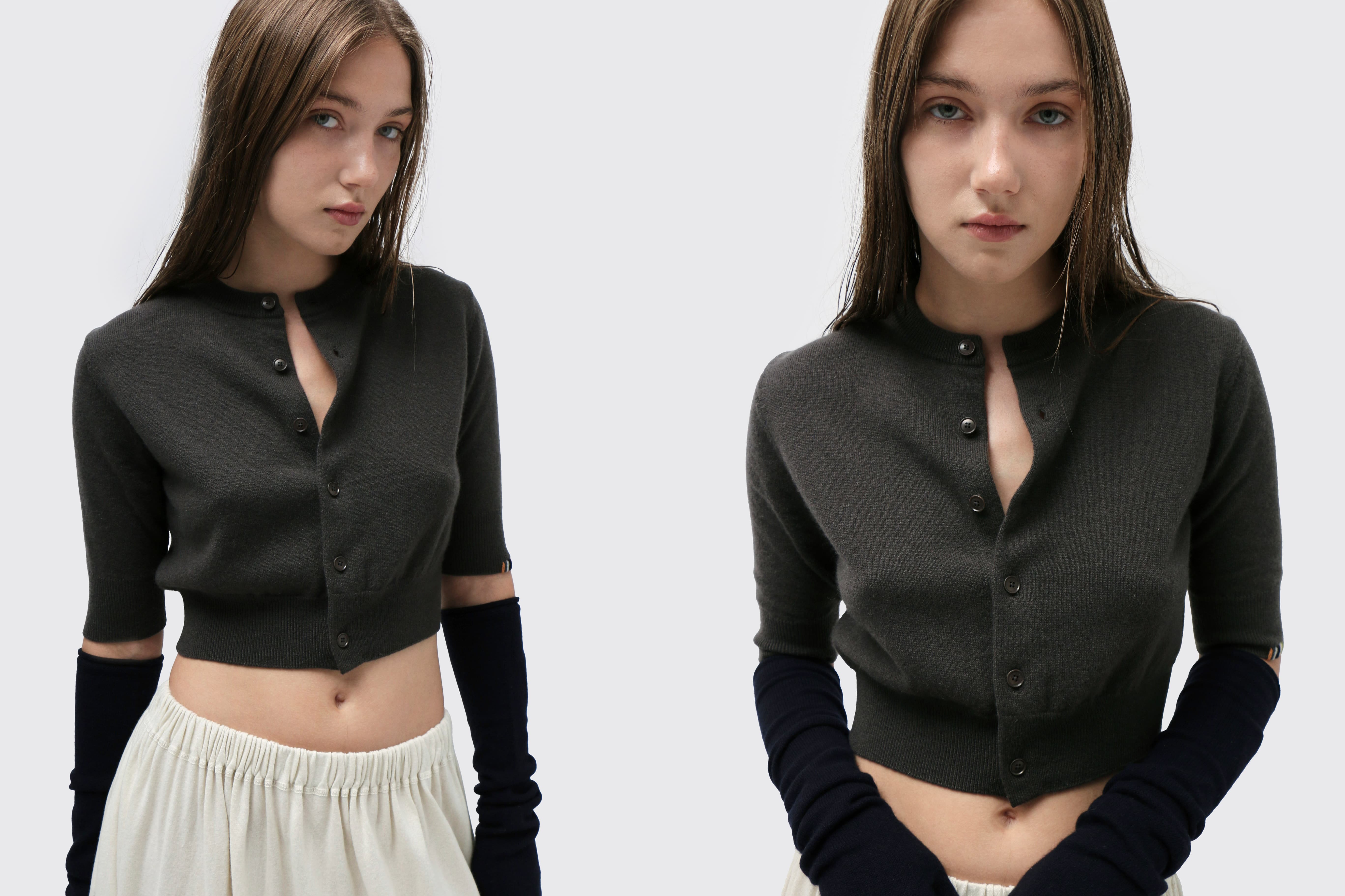 Maimoun Extreme Cashmere Mud N°474 Super Little Cardigan