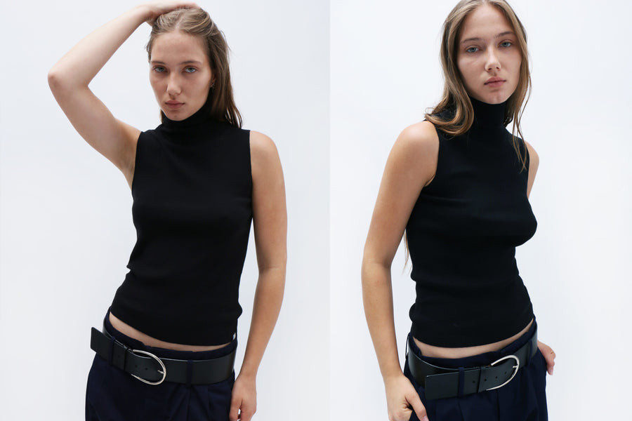 Maimoun Extreme Cashmere Raven n°502 Collo Tank
