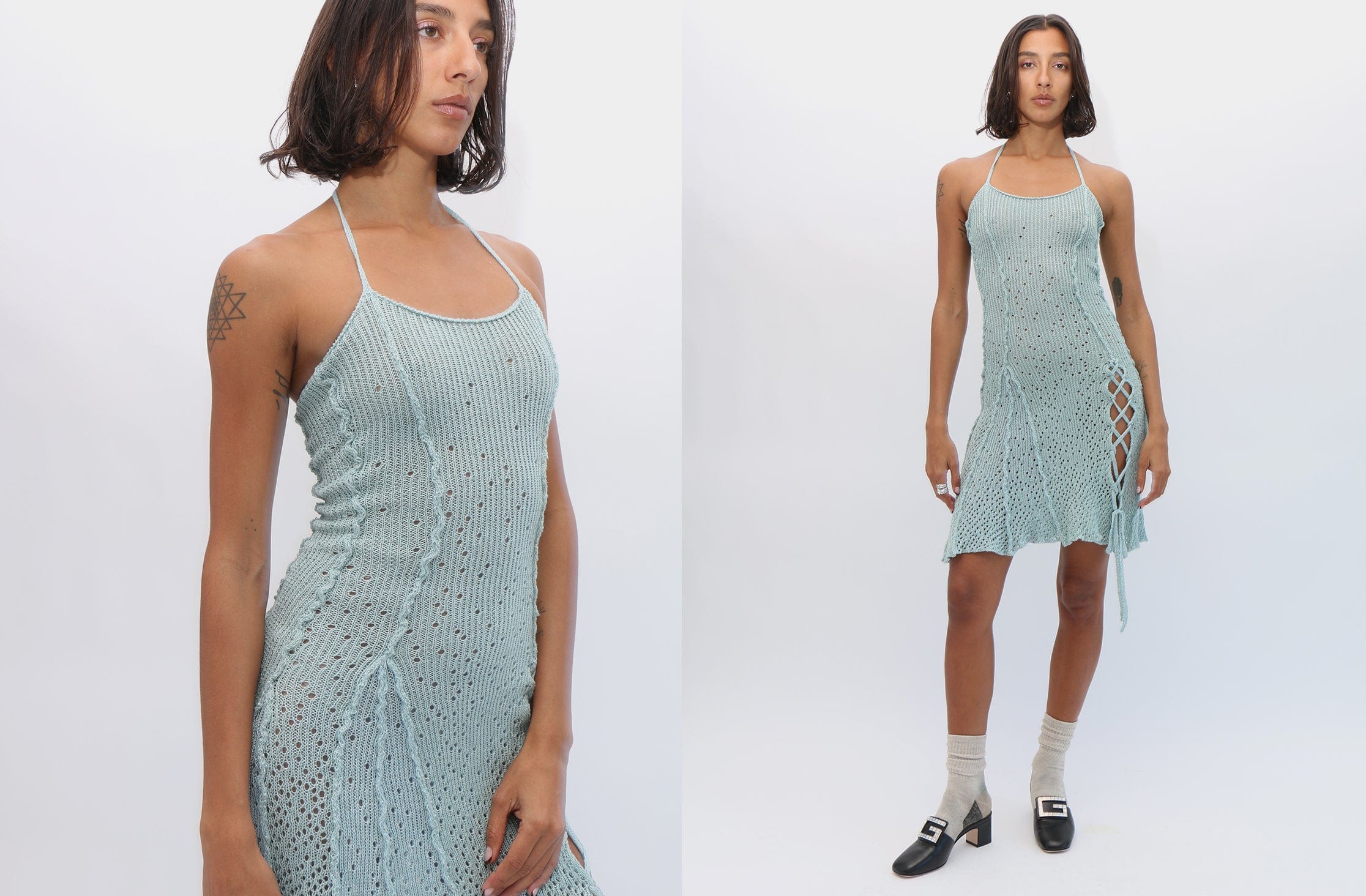 Maimoun Gabe Gordon Blue Sparkle Dress