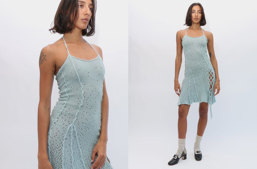 Maimoun Gabe Gordon Blue Sparkle Dress