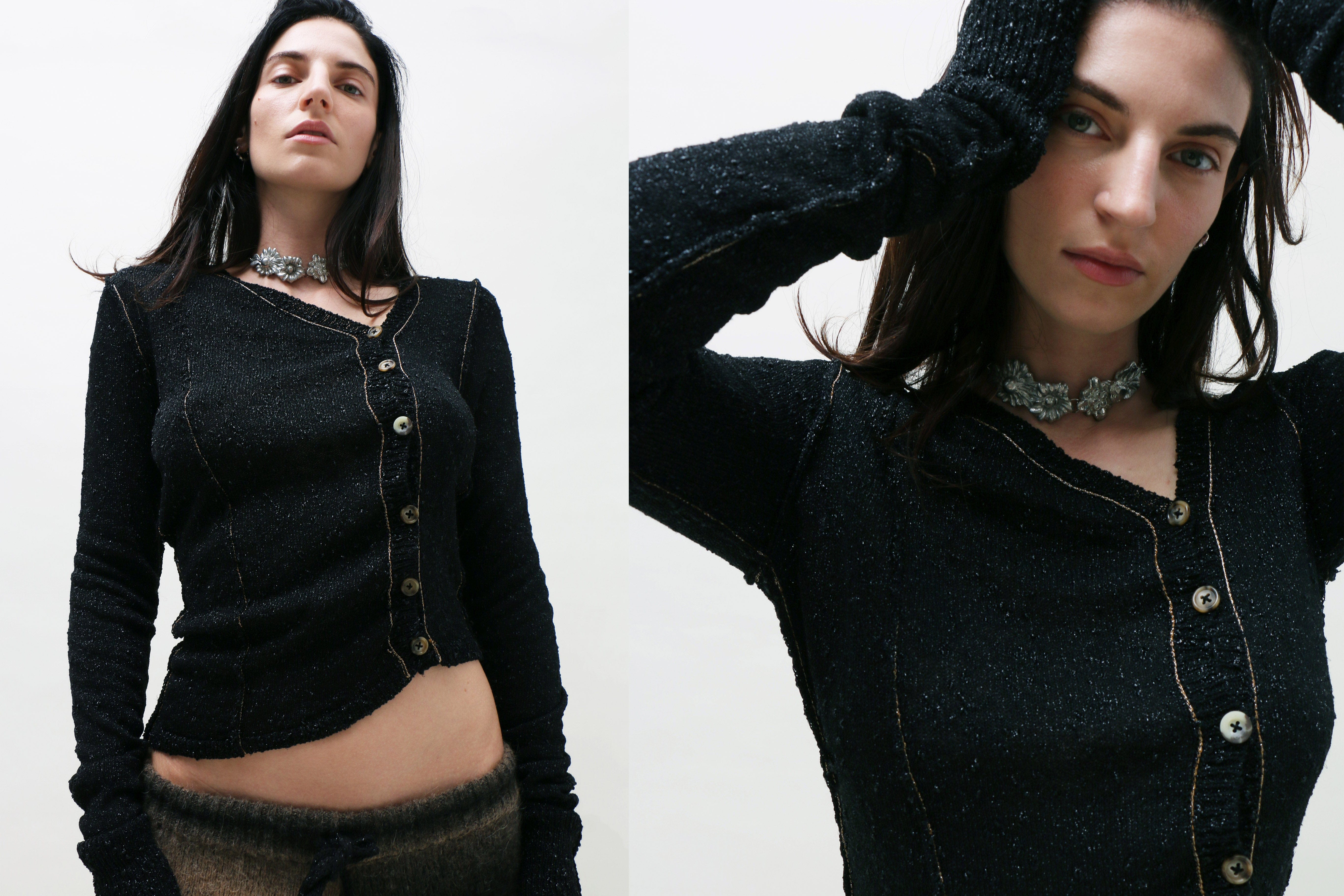 Maimoun Gabe Gordon Black Medal Cardigan