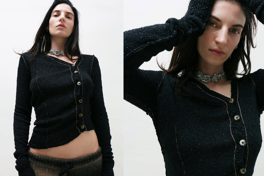 Maimoun Gabe Gordon Black Medal Cardigan