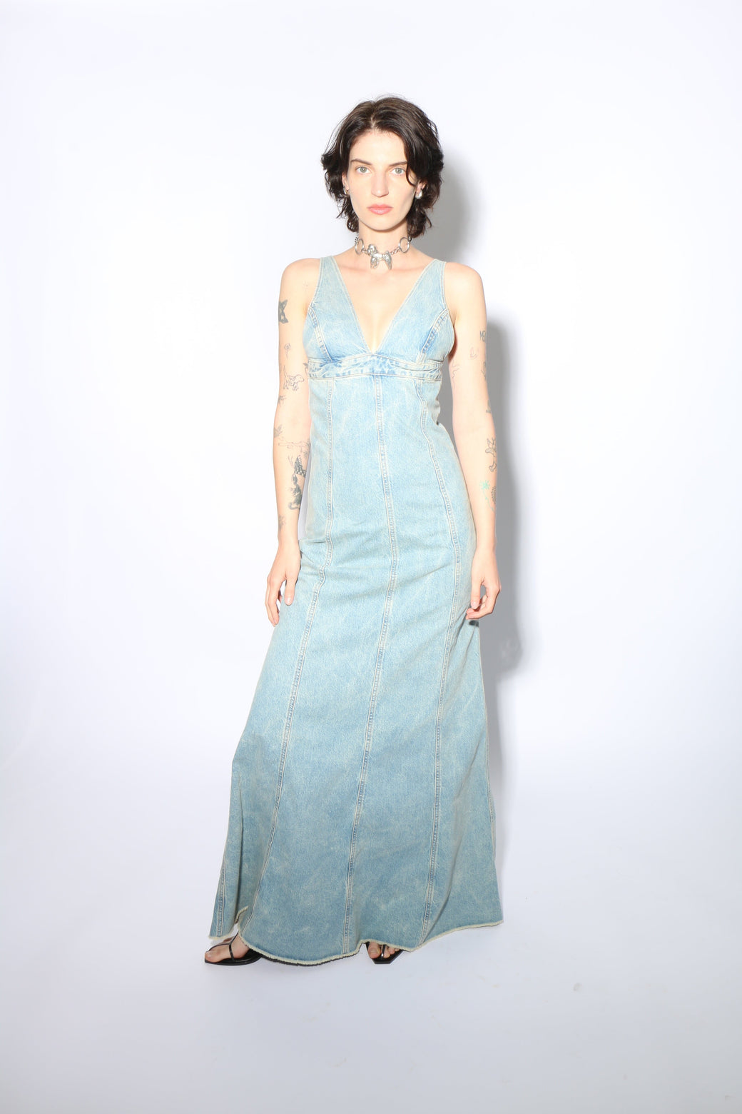 haikure denim maxi dress Haikure Jos Denim Maxi Dress
