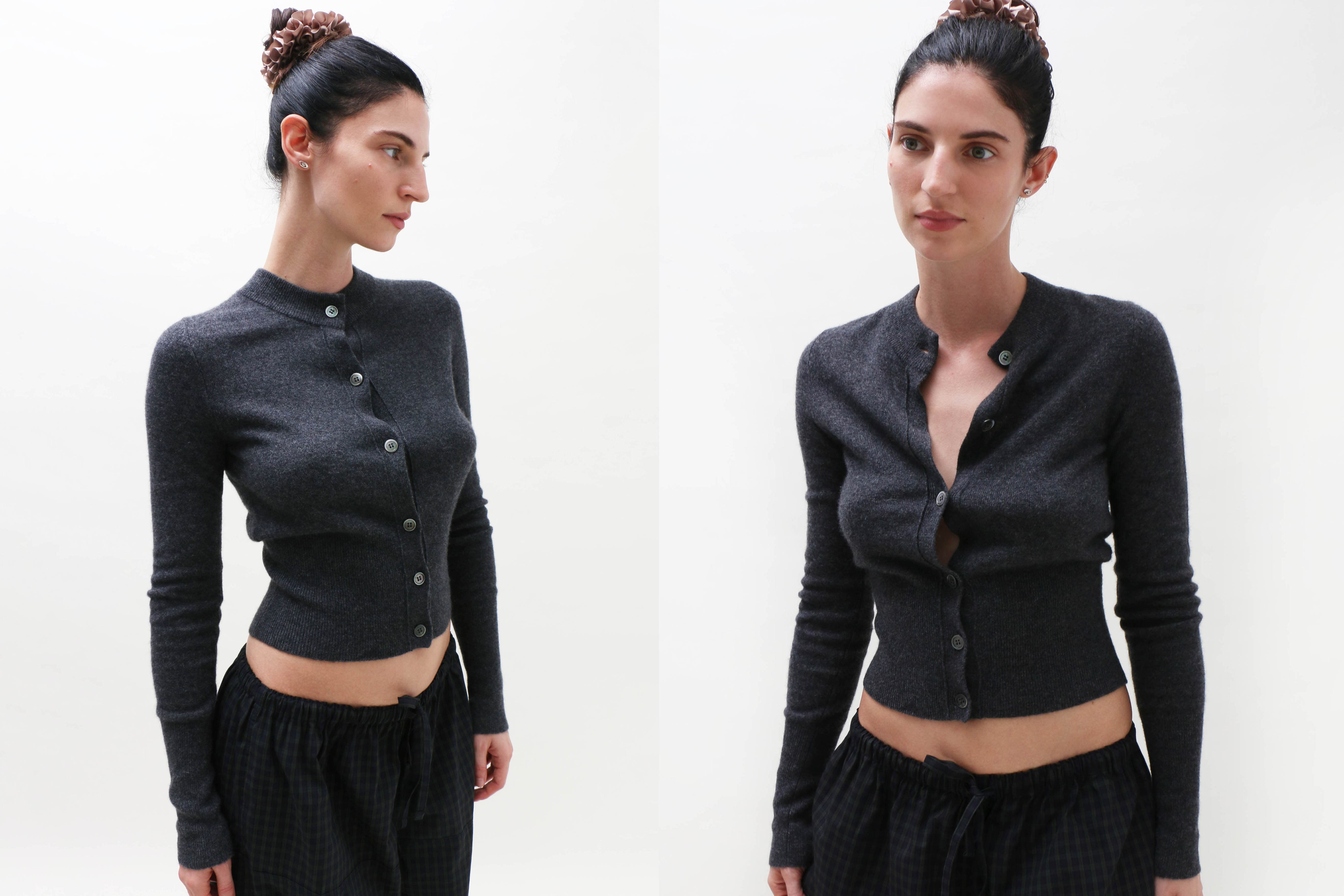 Maimoun Ioannes Grey Cashmere Cardigan