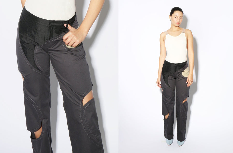 Maimoun J.Kim Paisley Trousers With SIits