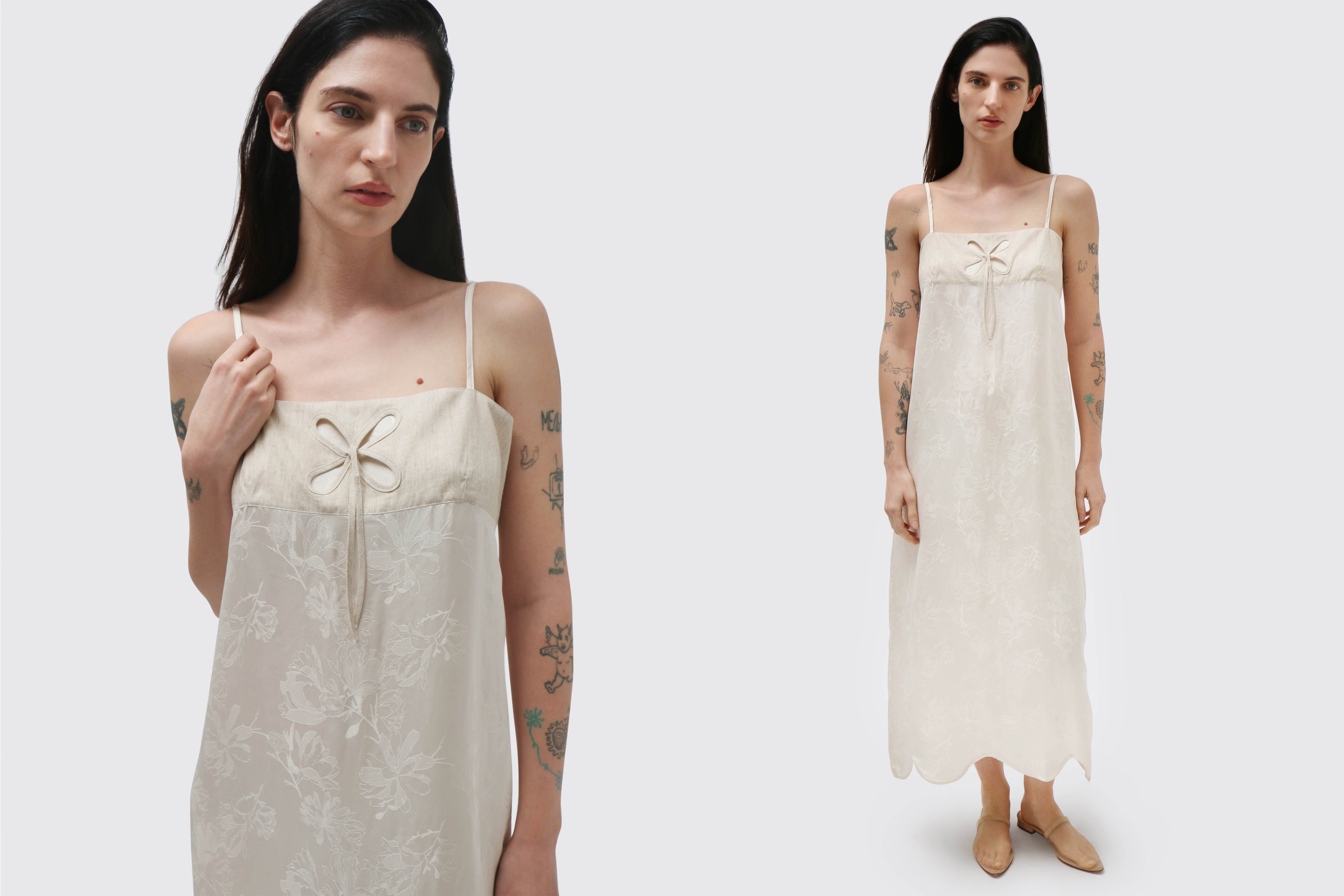 Maimoun J.Kim Cream Petal Sundress