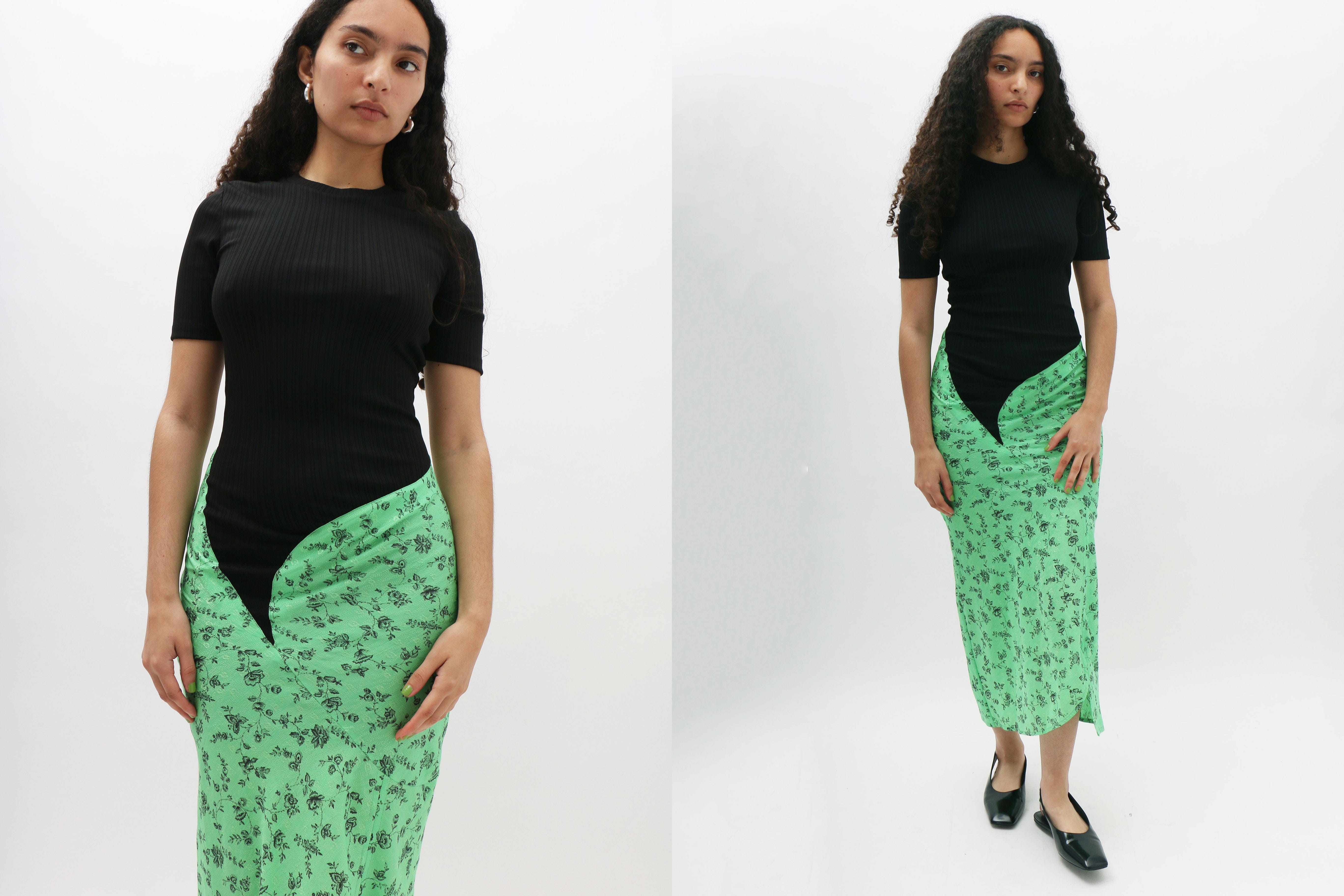 Maimoun J.Kim Green Paisley Maxi Dress