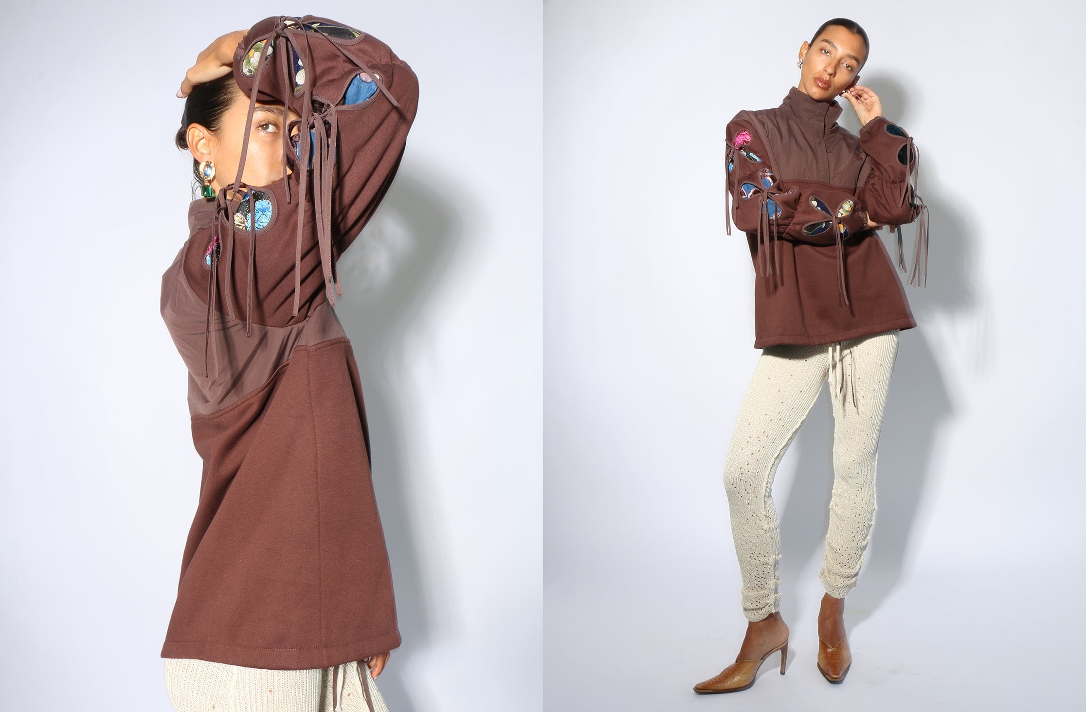 Maimoun J.Kim Brown Fleece Sweatshirt