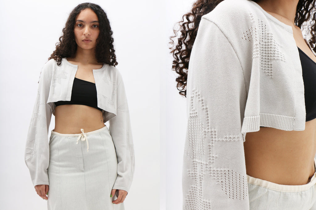 【美品】HYKE C/N GANSEY SWEATER BOLERO 21ss HYKE 】 C/N GANSEY SWEATER BOLERO