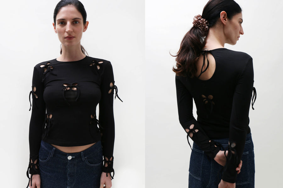 Maimoun J.Kim Petal Black Long Sleeve