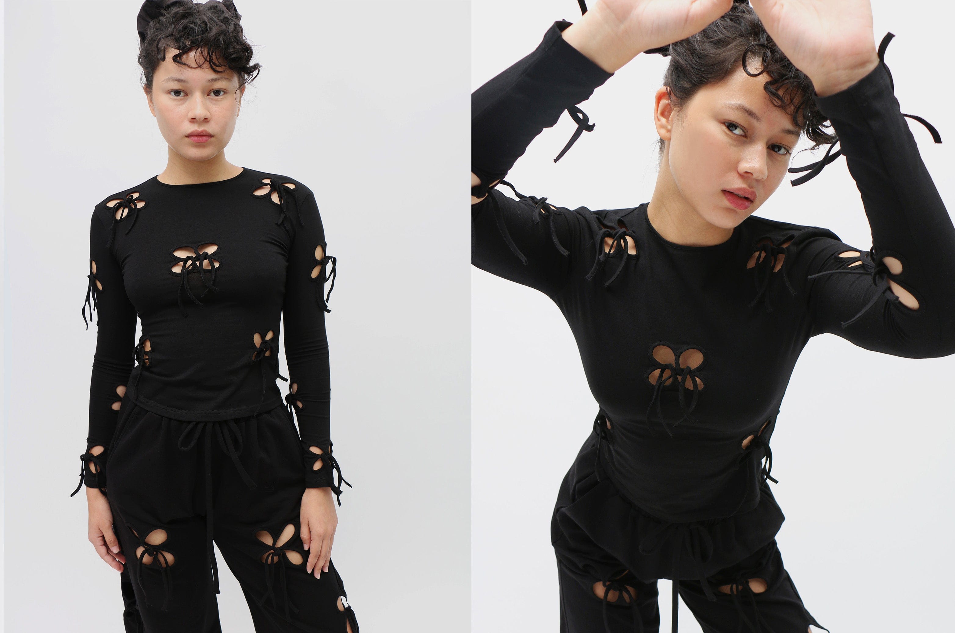 Maimoun J.Kim Petal Black Long Sleeve