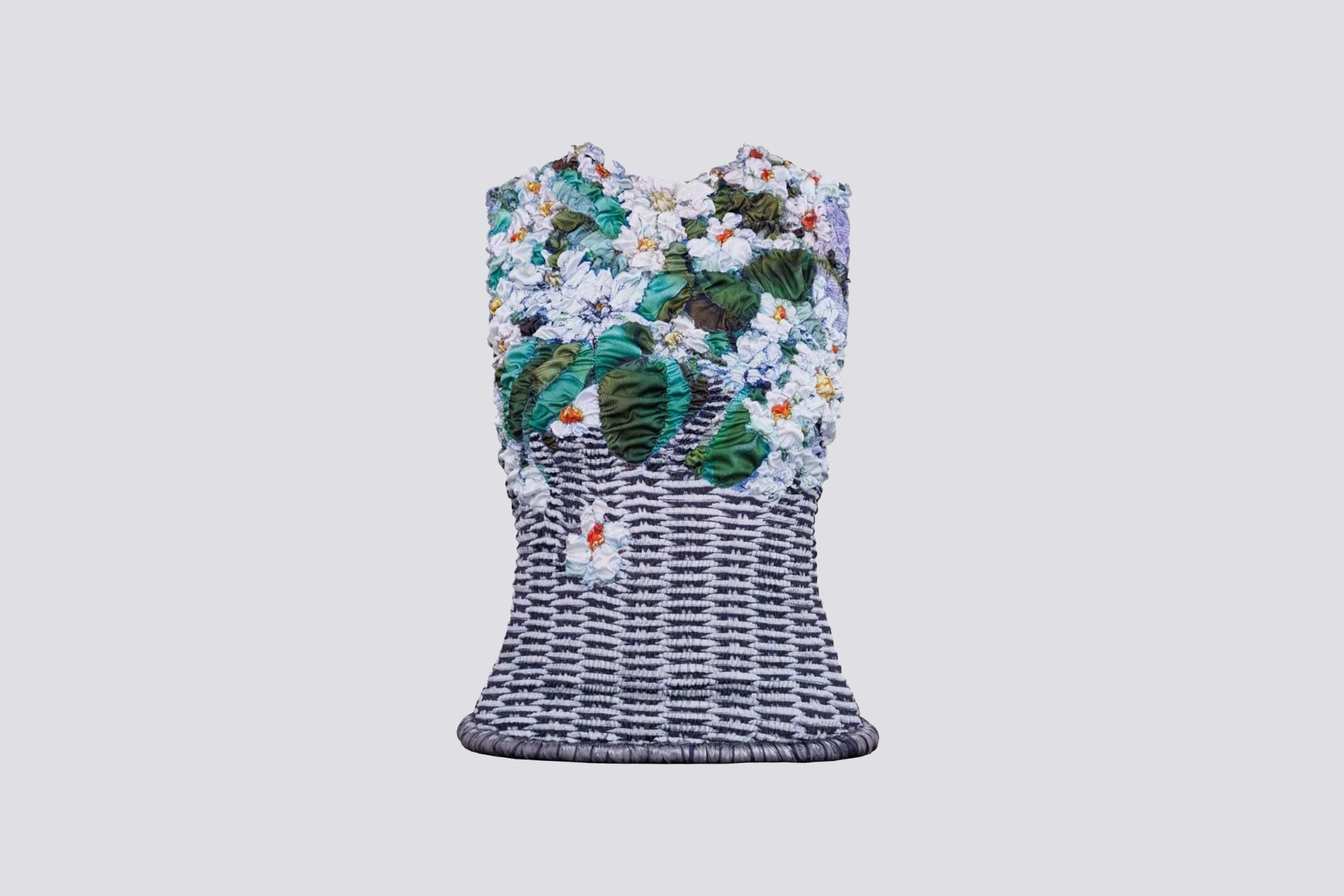 Maimoun J.Kim White Basket Blossom Tank