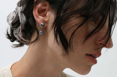 Justine Clenquet ~ Blue Mindy Earrings | MAIMOUN
