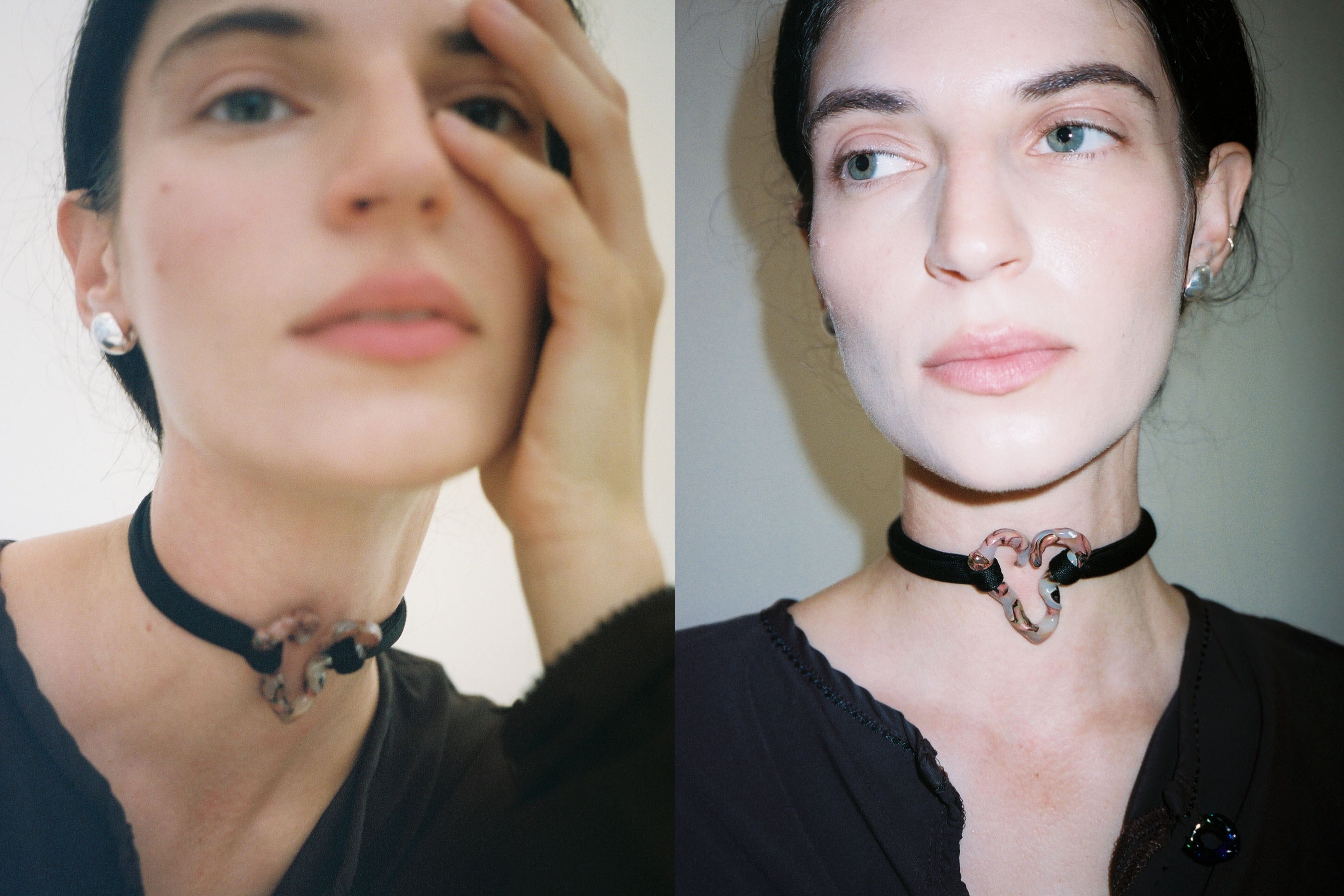 Maimoun Lucille Thièvre Rust Heart of Glass Necklace