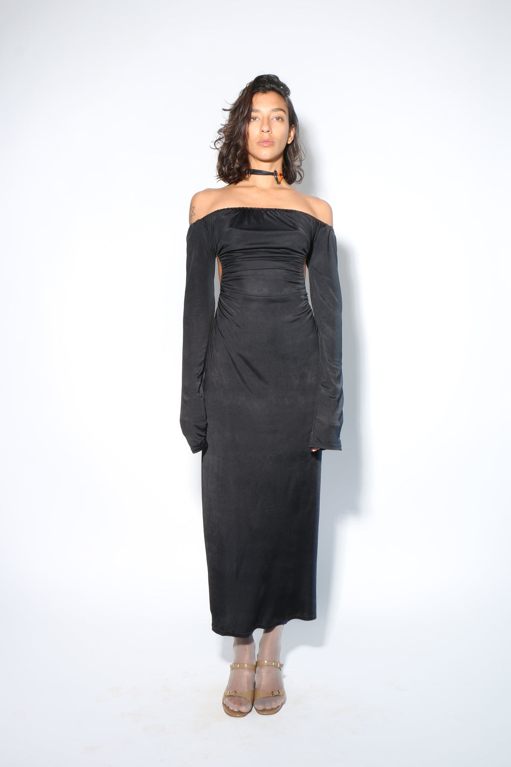Lucille Thivre ~ Black Off Shoulder Dress | MAIMOUN 38 = M Lucille Thivre ~ Black Off Shoulder Dress | MAIMOUN 38 = M