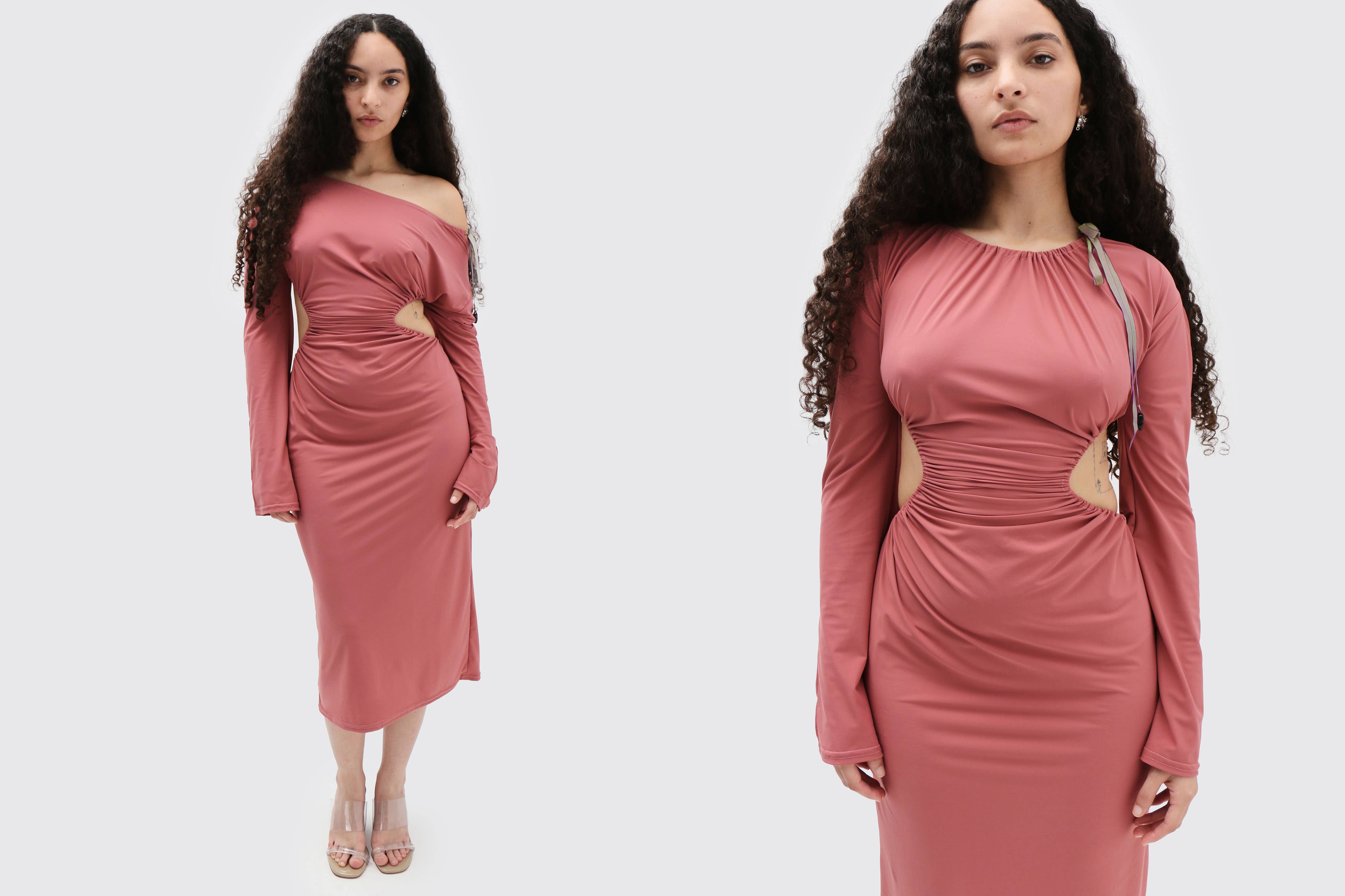 Maimoun Lucille Thièvre Blush Backless Dress