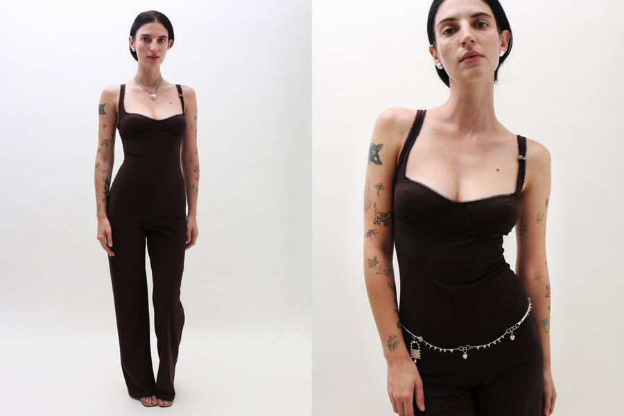 Maimoun Lucille Thièvre Cacao Overall Jumpsuit