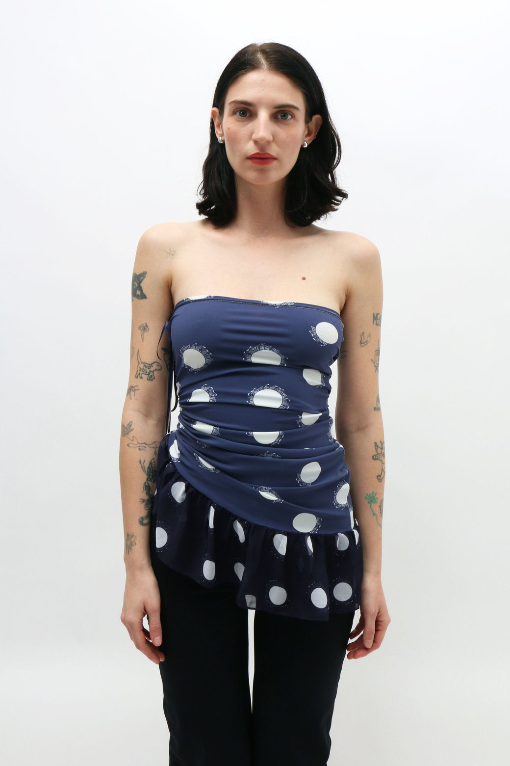 Lucille Thivre ~ Dot Print Tube Dress | MAIMOUN 36 = S Lucille Thivre ~ Dot Print Tube Dress | MAIMOUN 36 = S