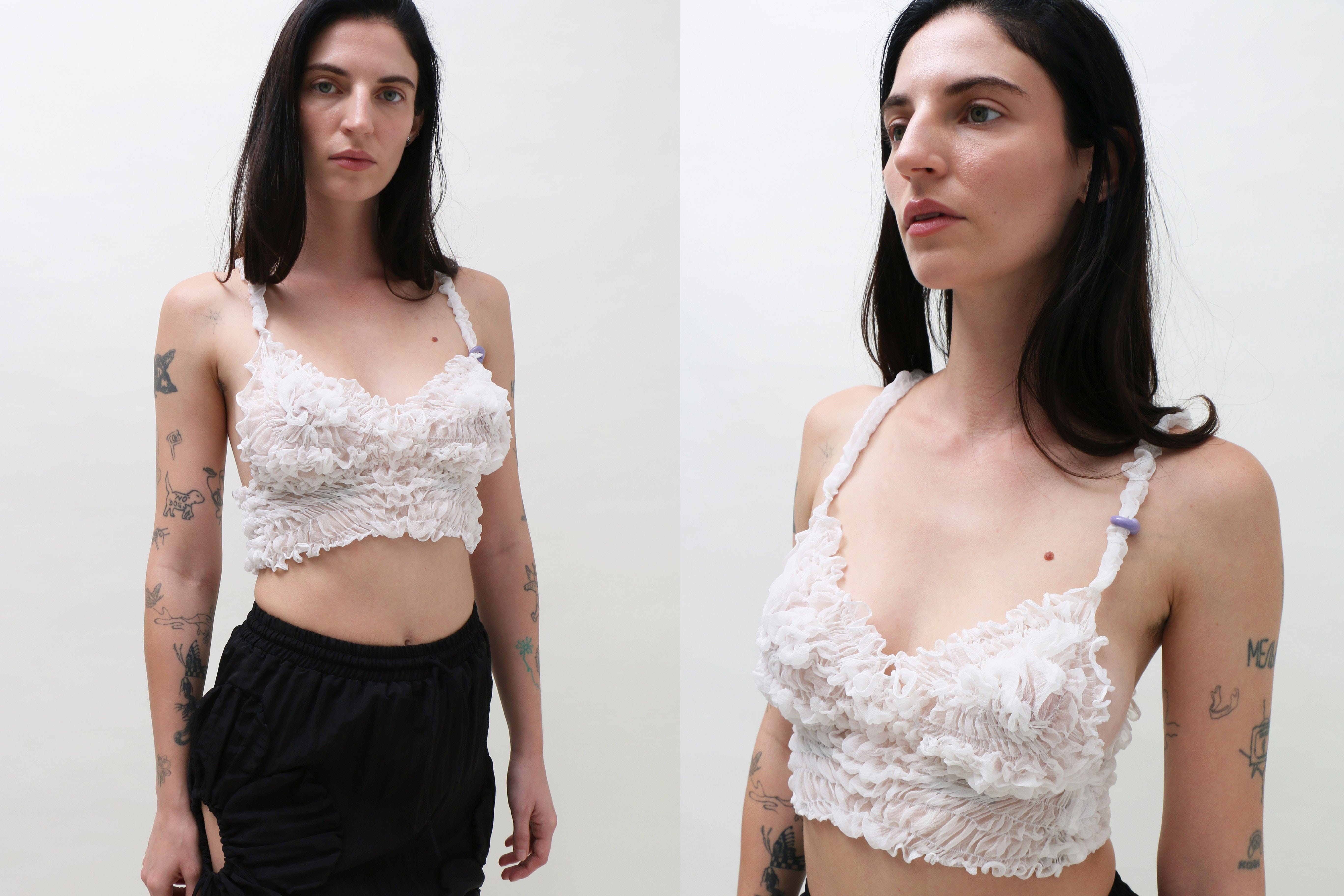 Maimoun Lucille Thièvre White Smock Top