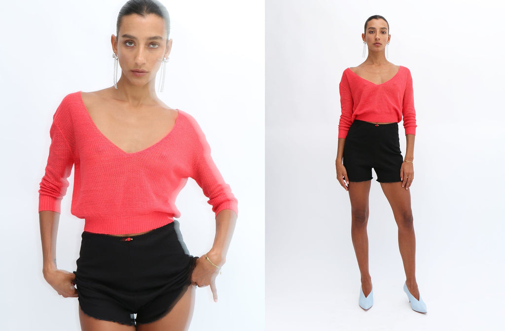 maryam nassir zadeh ショートレギンス　パンツ HERMES PLEATED SHORT – Maryam Nassir Zadeh